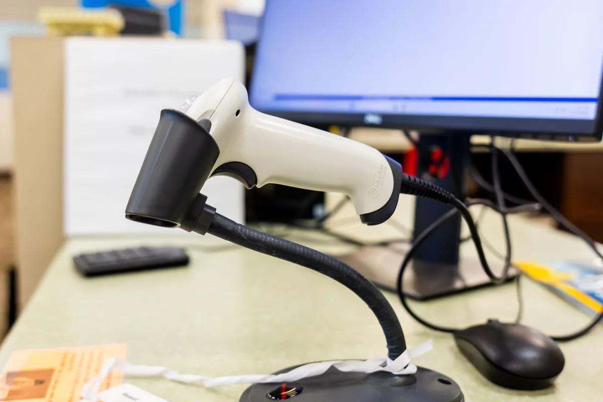 Zebra handheld barcode scanner